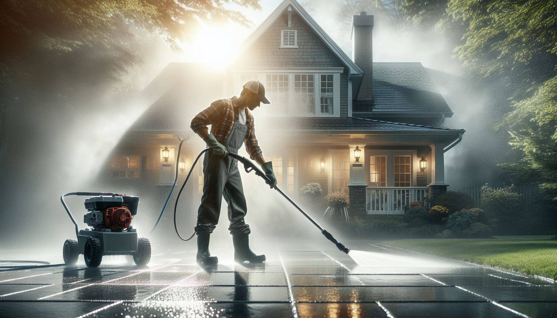 Mycie kostki brukowej myjką ciśnieniową Karcher