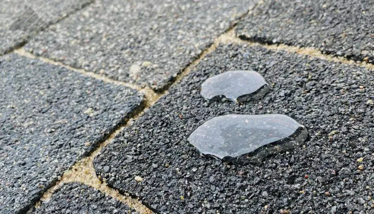 Efekt impregnacji powierzchni kostki brukowej